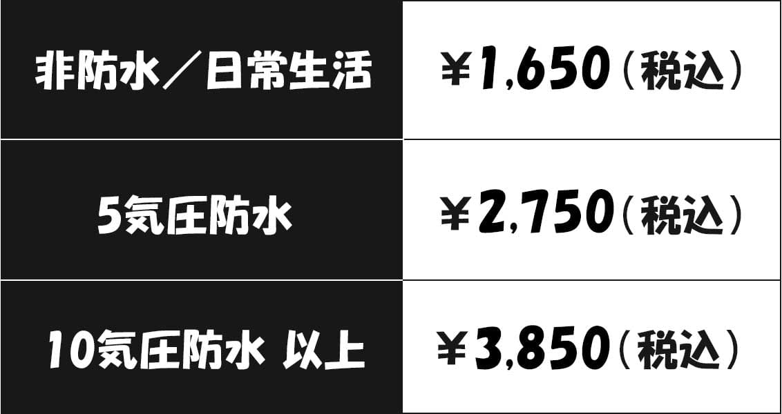 電池交換 価格表