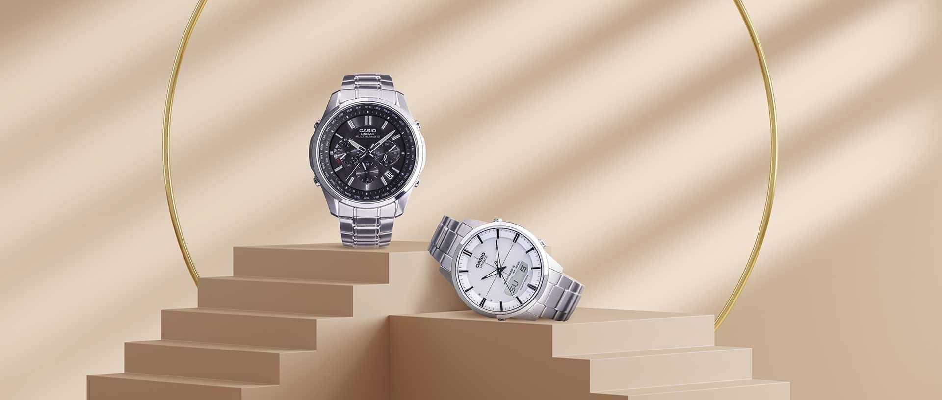 フルメタルケース ソーラー電波時計- LINEAGE | CASIO