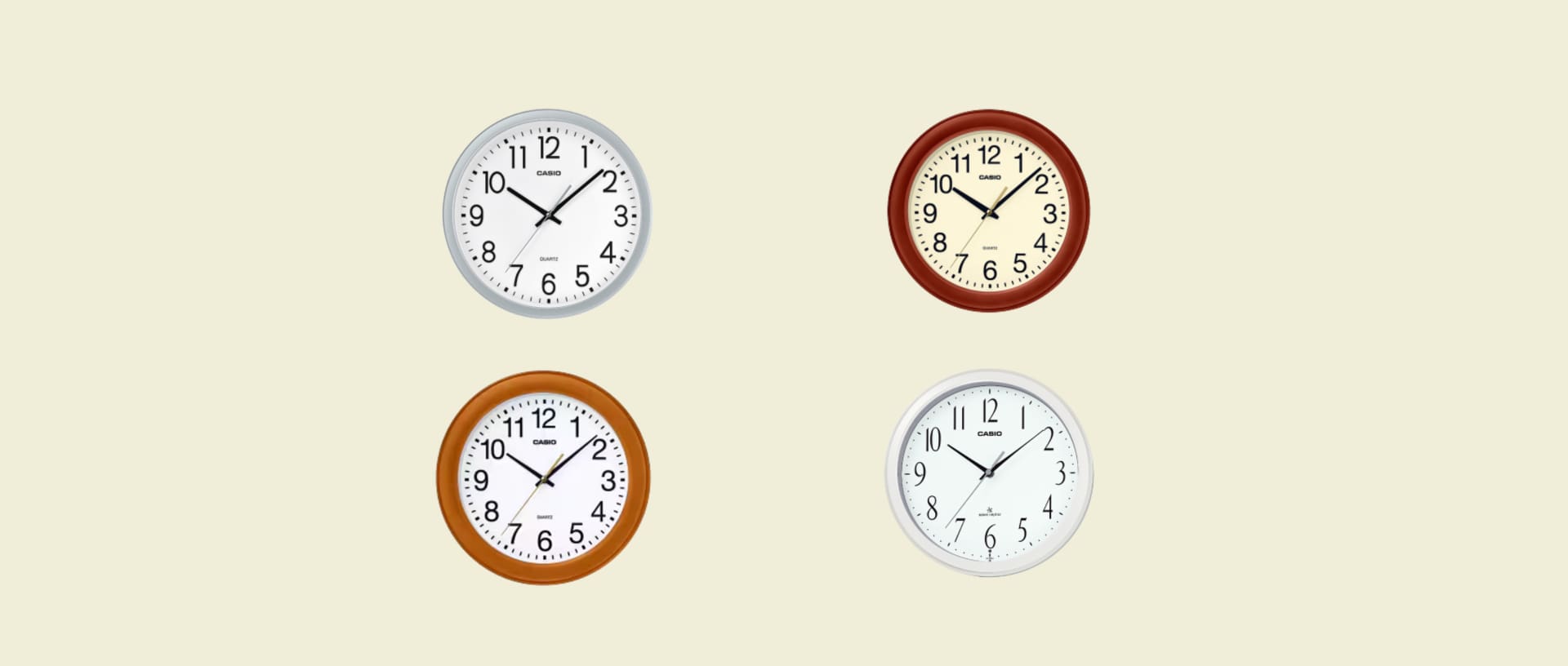 秒針音がしない夜間停止機能付き時計と滑らかに動くスムーズ秒針時計特集