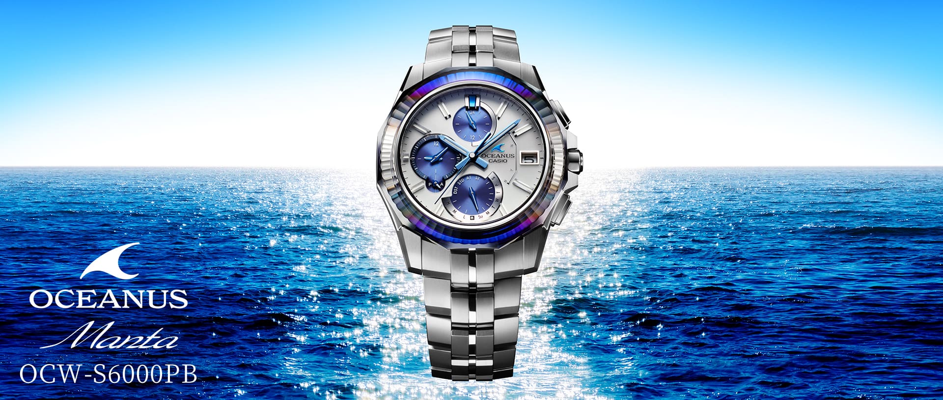 CASIO　OCEANUS クォーツ腕時計 ホワイト/ブルー OCEANUS(オシアナス) | CASIO