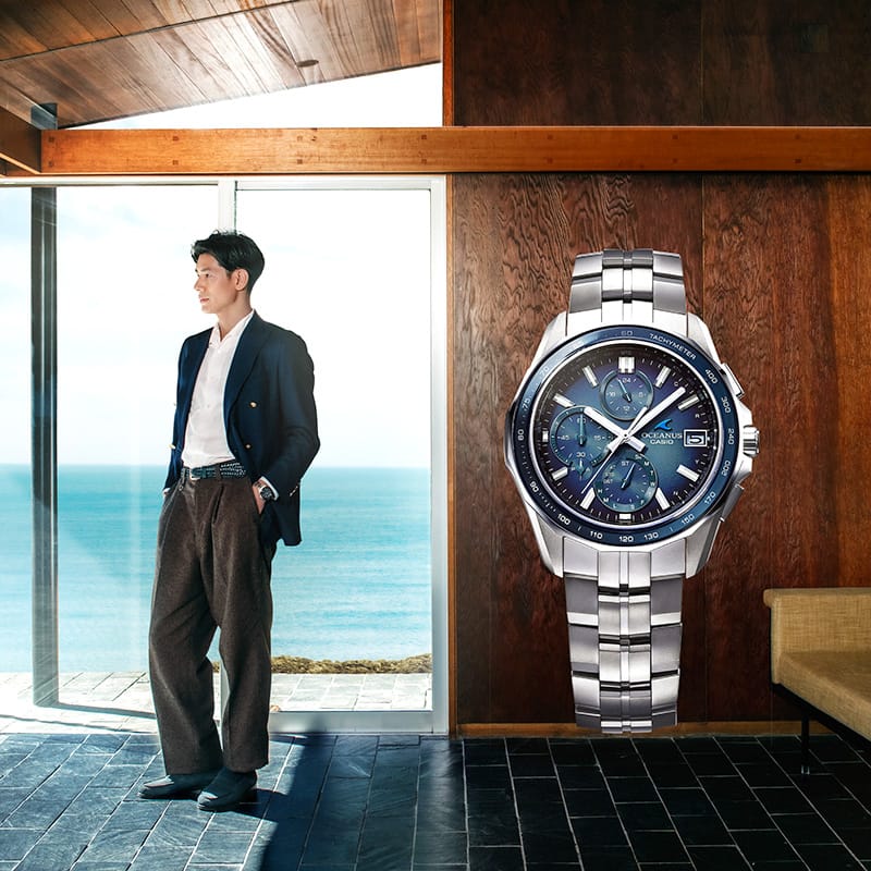 OCEANUS CASIO 腕時計 クォーツ シルバー/ブルー OCEANUS | CASIO