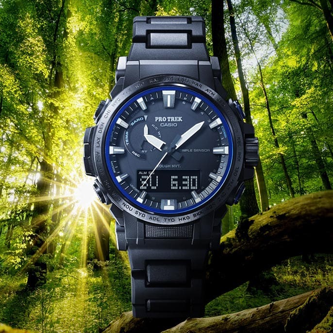 【稼働】CASIO PROTREK TOUGH SOLAR ネイビー メンズ ラインアップ | CASIO
