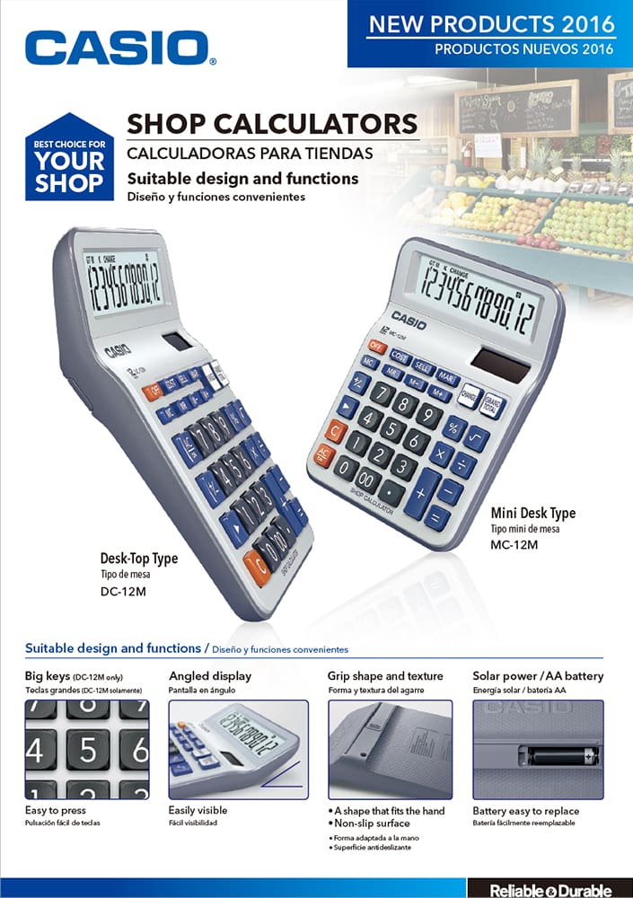 Catálogo de calculadoras para tiendas