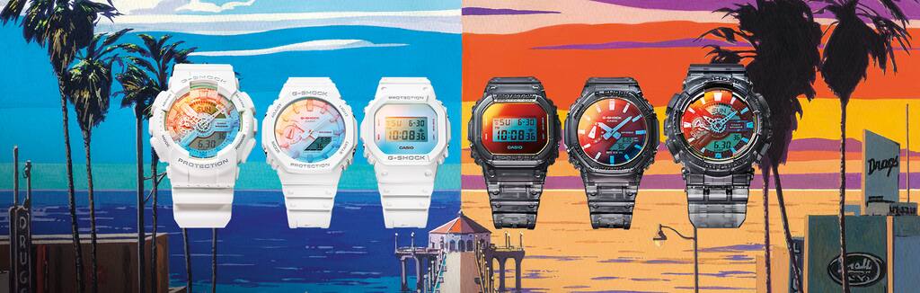 Casio G-Shock Beach Time Lapse GA2100TL-7A – Orologio Analogico-Digitale In Resina Bianca – Quadrante Cangiante
