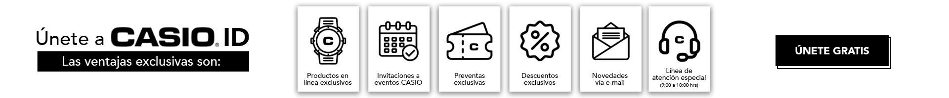 SUSCRIBETE A CASIO ID PARA OBTENER BENEFICIOS EXCLUSIVOS