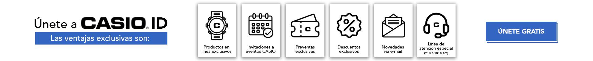 SUSCRIBETE A CASIO ID PARA OBTENER BENEFICIOS EXCLUSIVOS