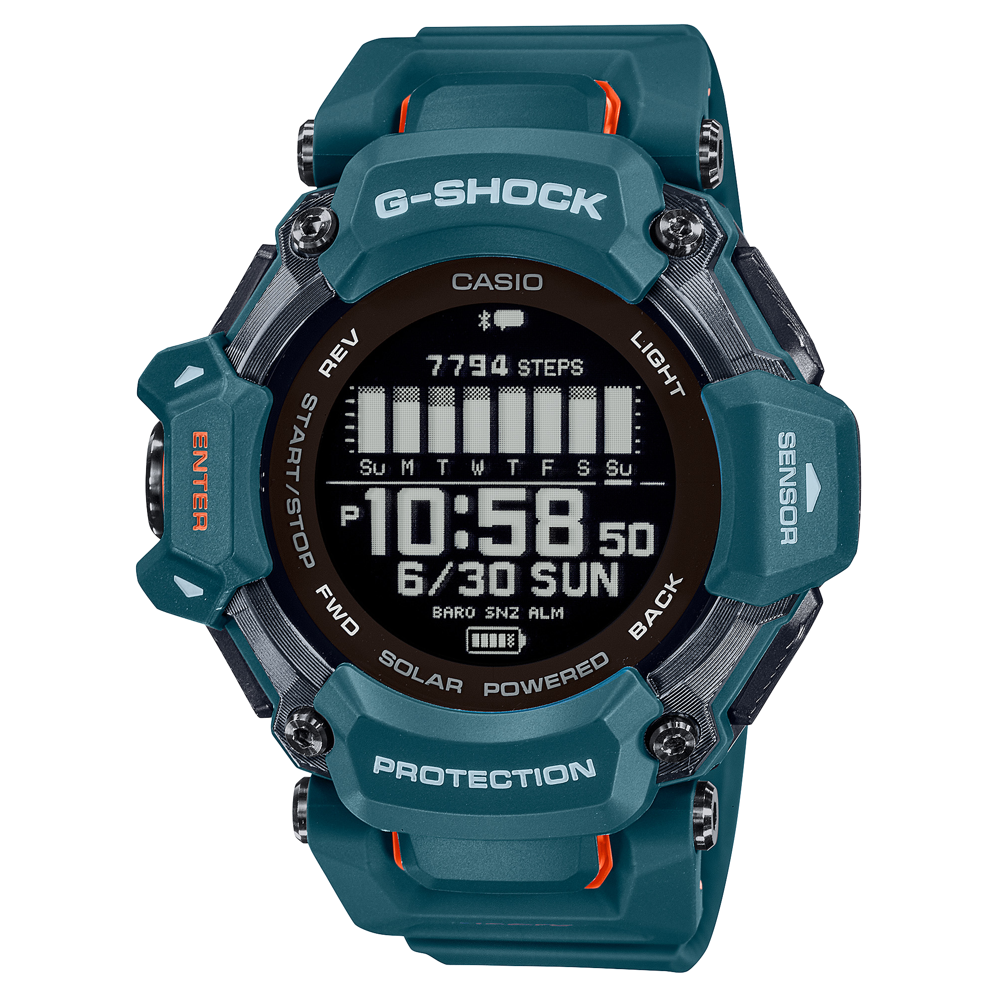 Het G-Shock outdoorhorloge GBD-H2000-2 in turquoise