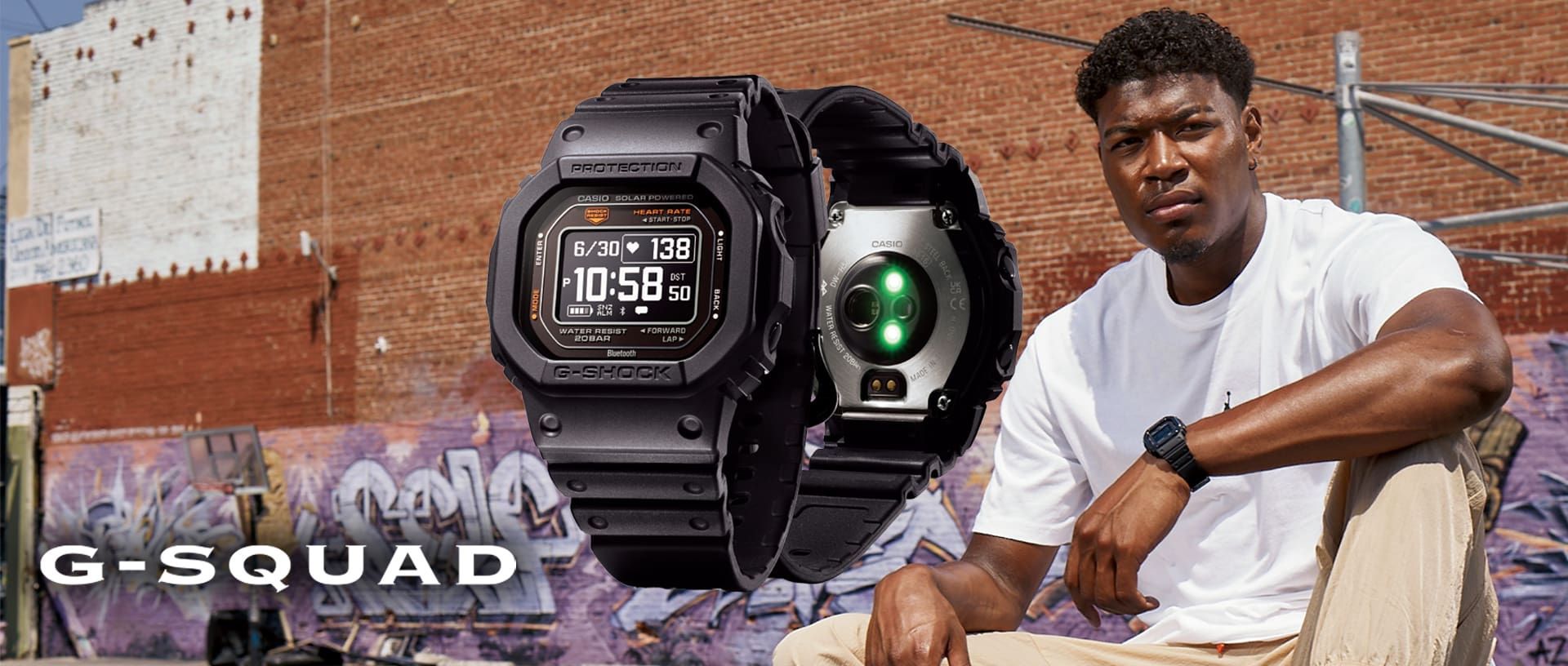 Black Smartwatches with athlete named Hachimra Rui