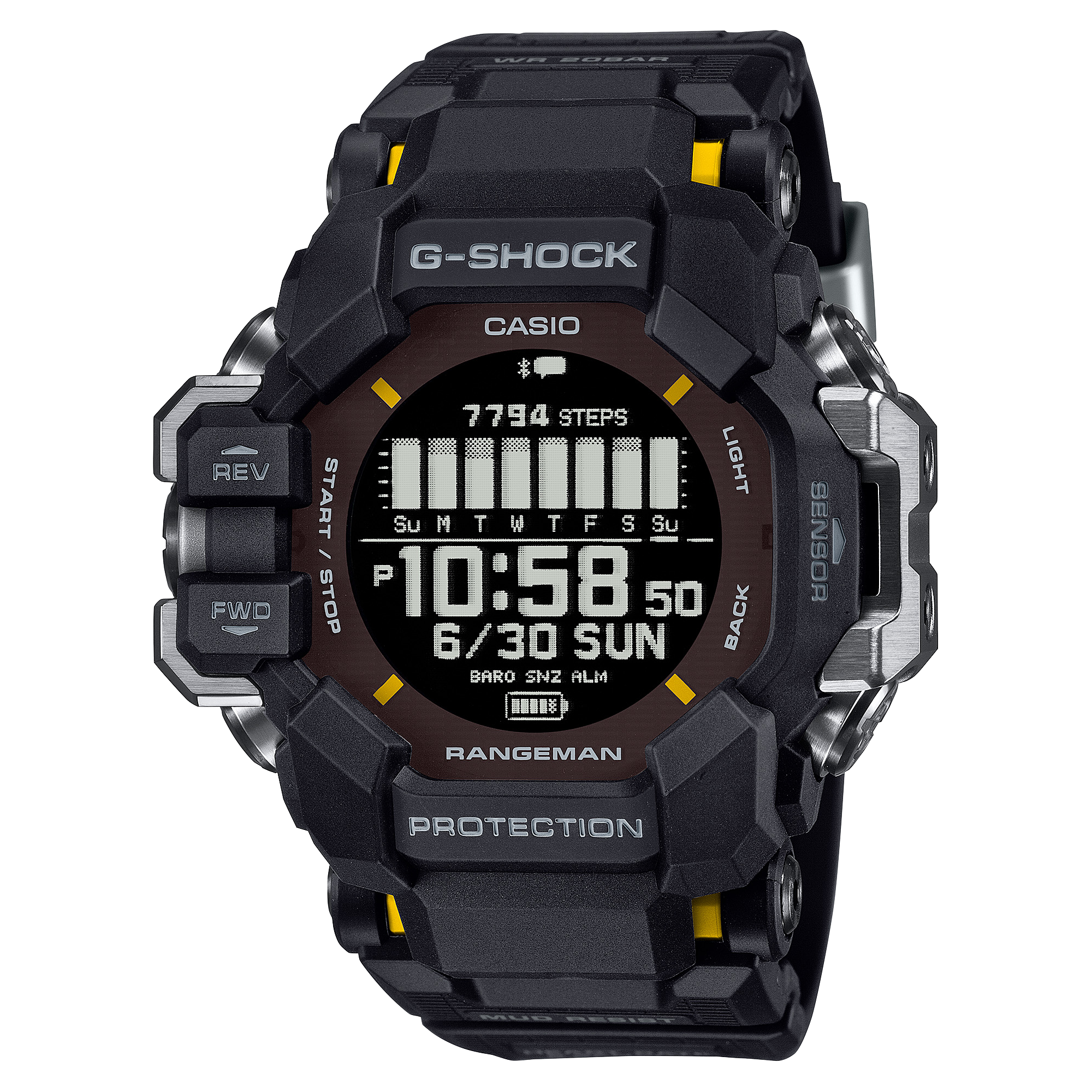 O relógio G-Shock Outdoor GPR-H1000-1 preto