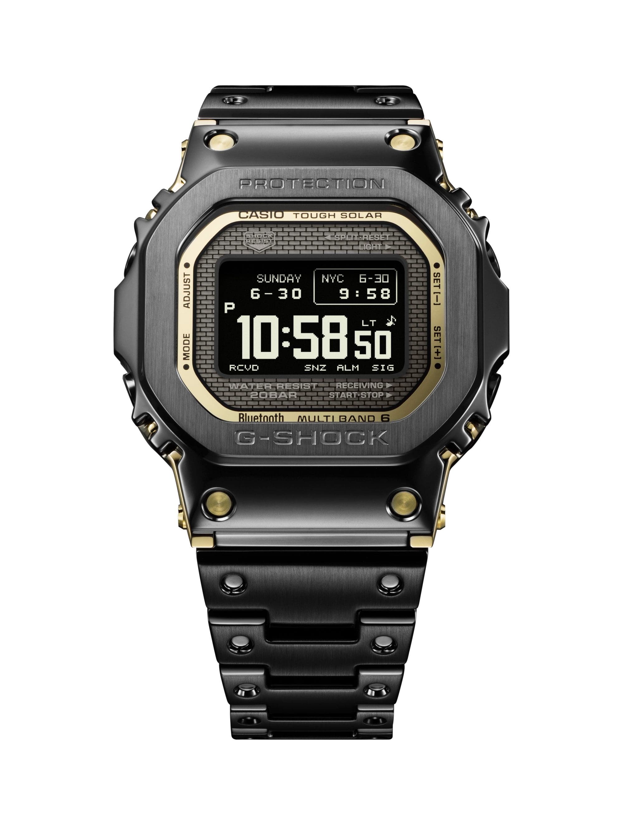 O GMW-BZ5000BD-1 em cinzento escuro com detalhes em dourado.