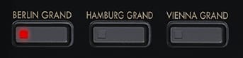 Berlin Grand selected, Hamburg Grand, and Vienna Grand sound buttons Berlin Grand selected, Hamburg Grand, and Vienna Grand sound buttons