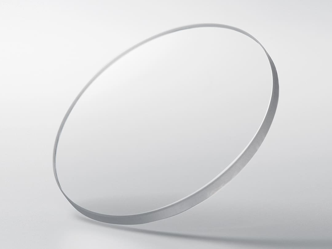Disk of sapphire crystal Saphirkristal-Scheibe