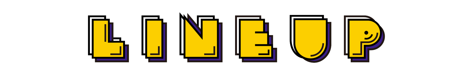 Letras LINEUP ao estilo do Pacman