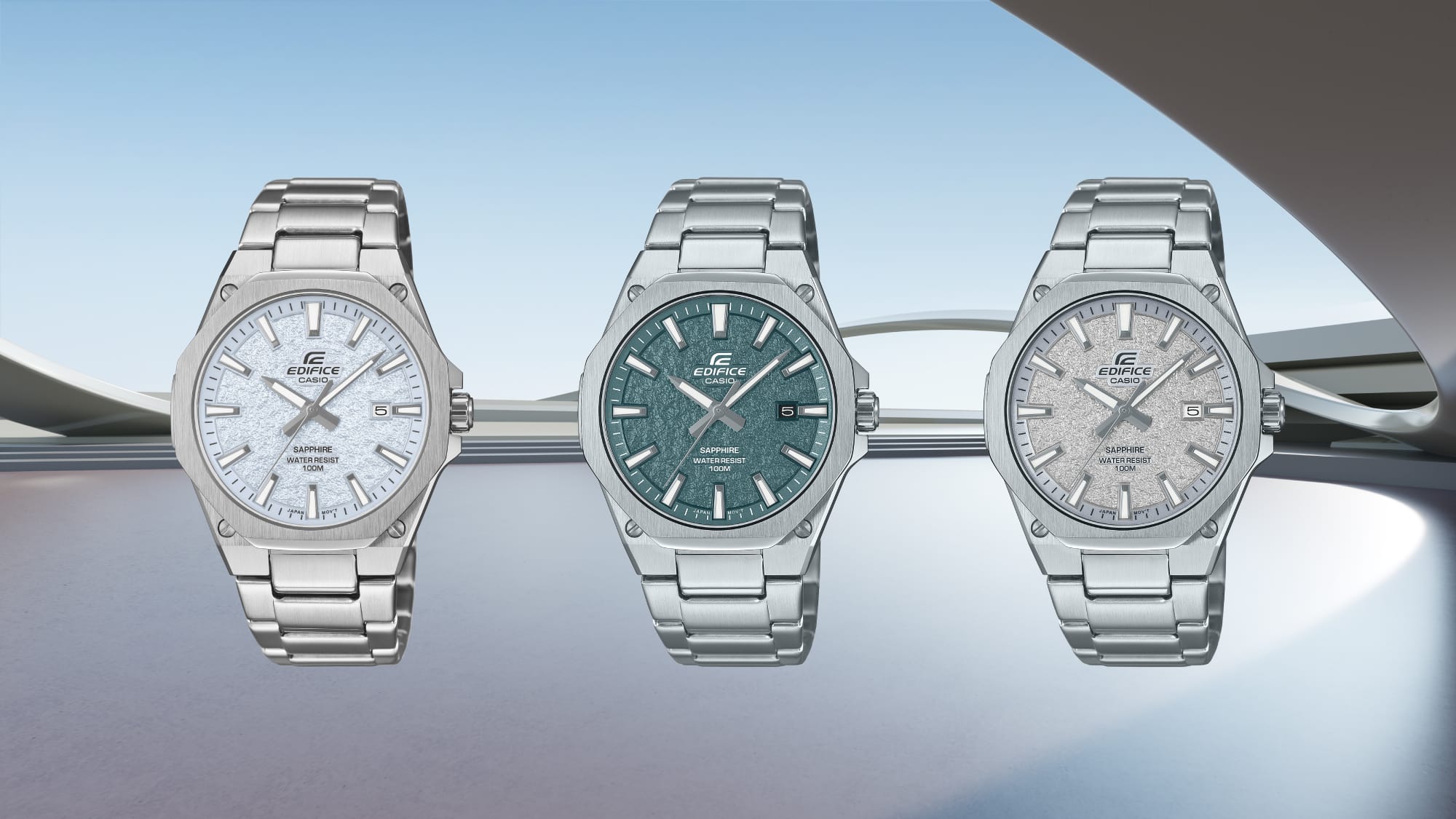 3d render of abstract futuristic architecture with concrete floor.