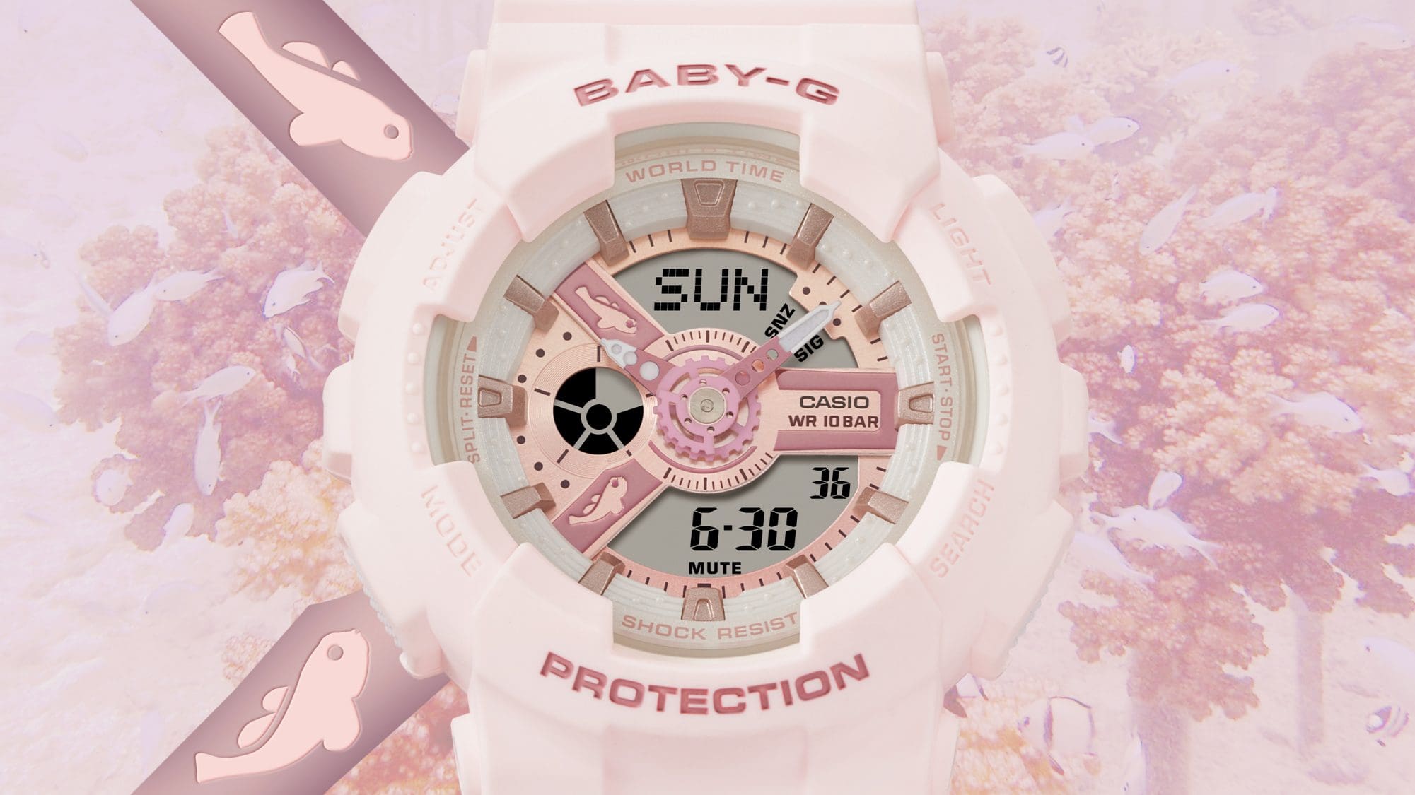 サンゴ畑をイメージしたフェイスデザイン