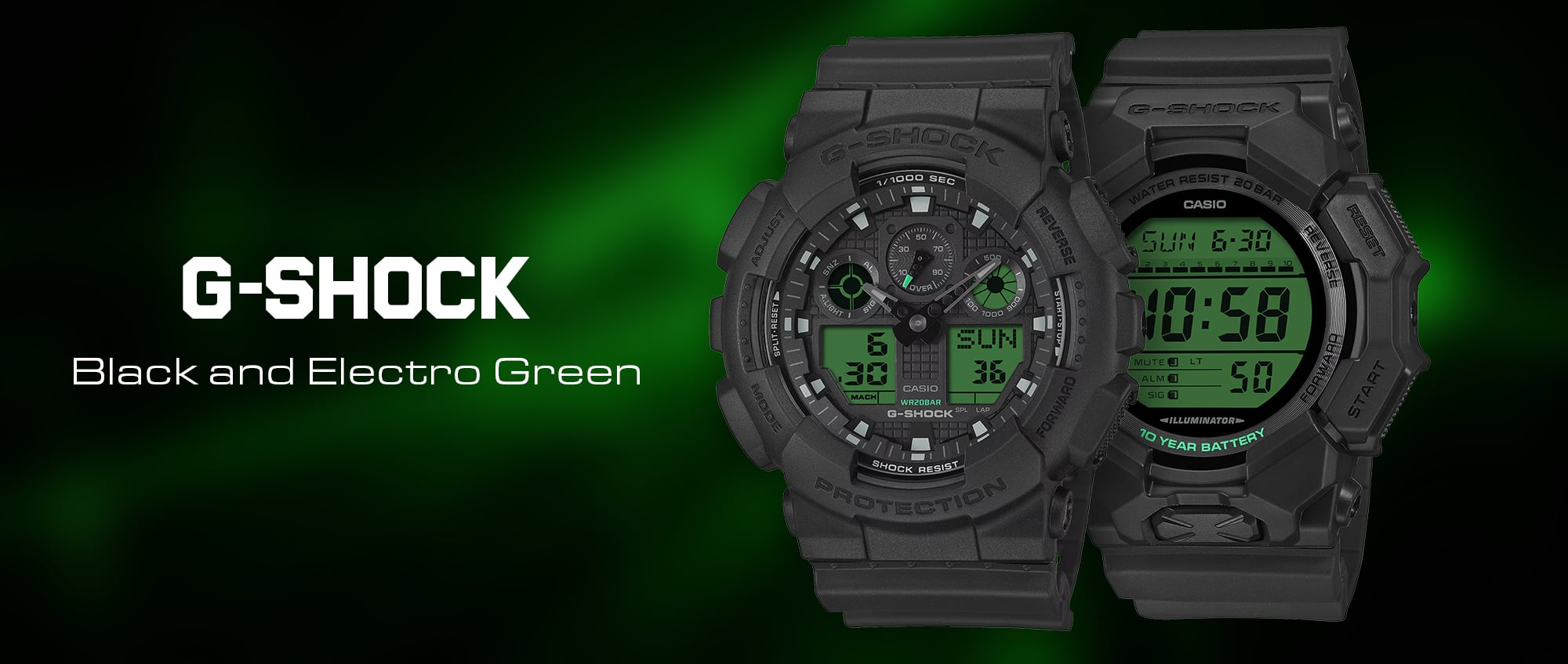 Black and Electro Green Series