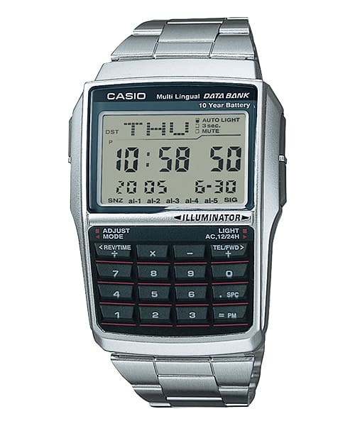 Product shot: Casio wristwatch DBC-32D-1A in silver