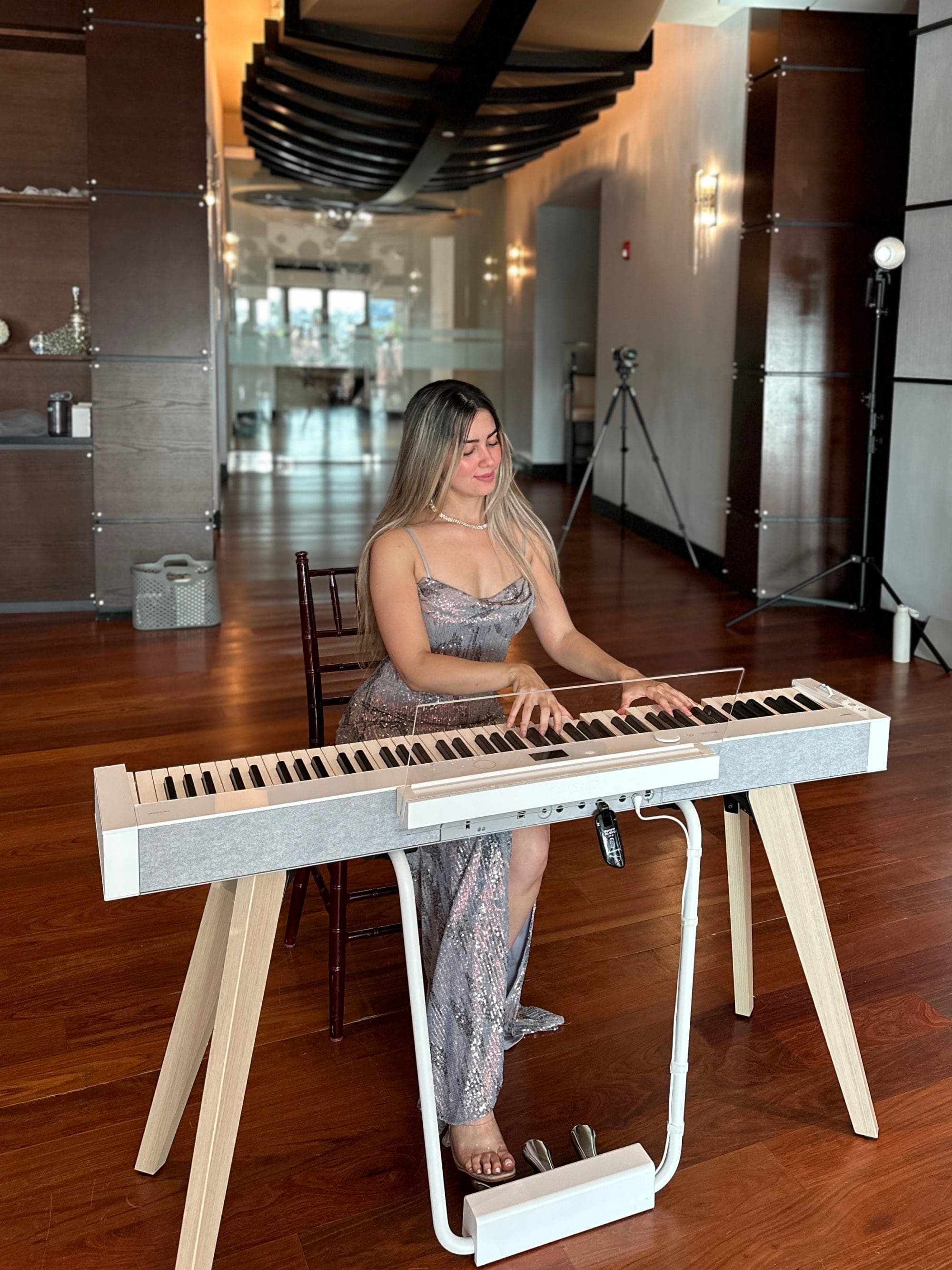 Melissa Sanchez at keyboard