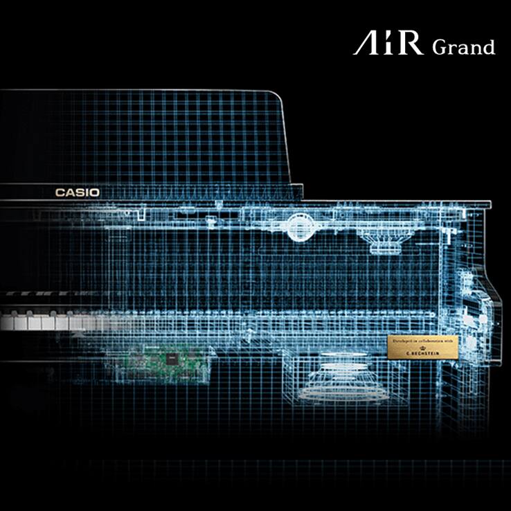AiR Grand Casio piano technical drawing AiR Grand Casio piano technical drawing