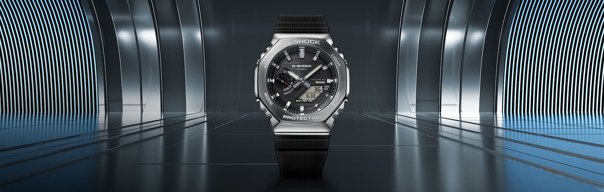 GPRH1000 RANGEMAN Digital Watch against desolate outdoor background for effect