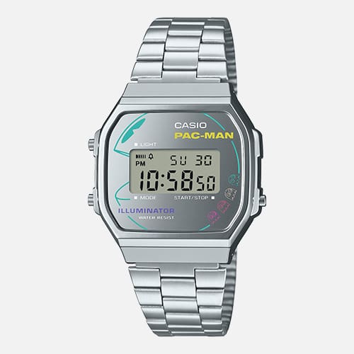 View Casio A168WEPC-7A vintage digital watch.