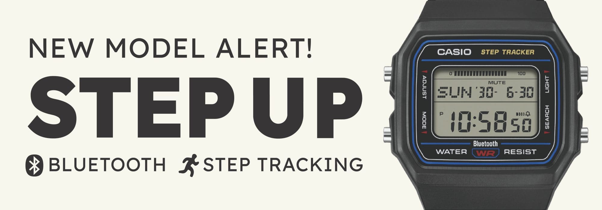 New Model Alert! Step Up Bluetooth / Step Tracking FB100W Digital Watch