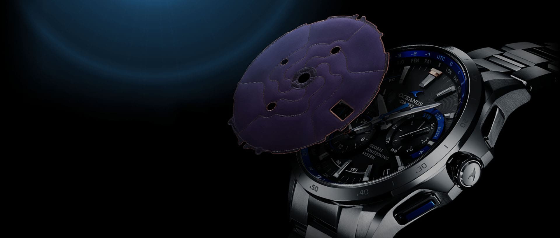 Watch and solar component illustration