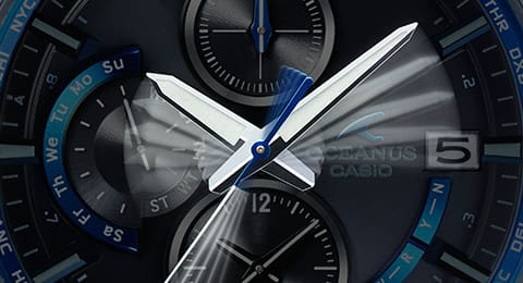 Watch hands moving with a tracer effect Watch hands moving with a tracer effect
