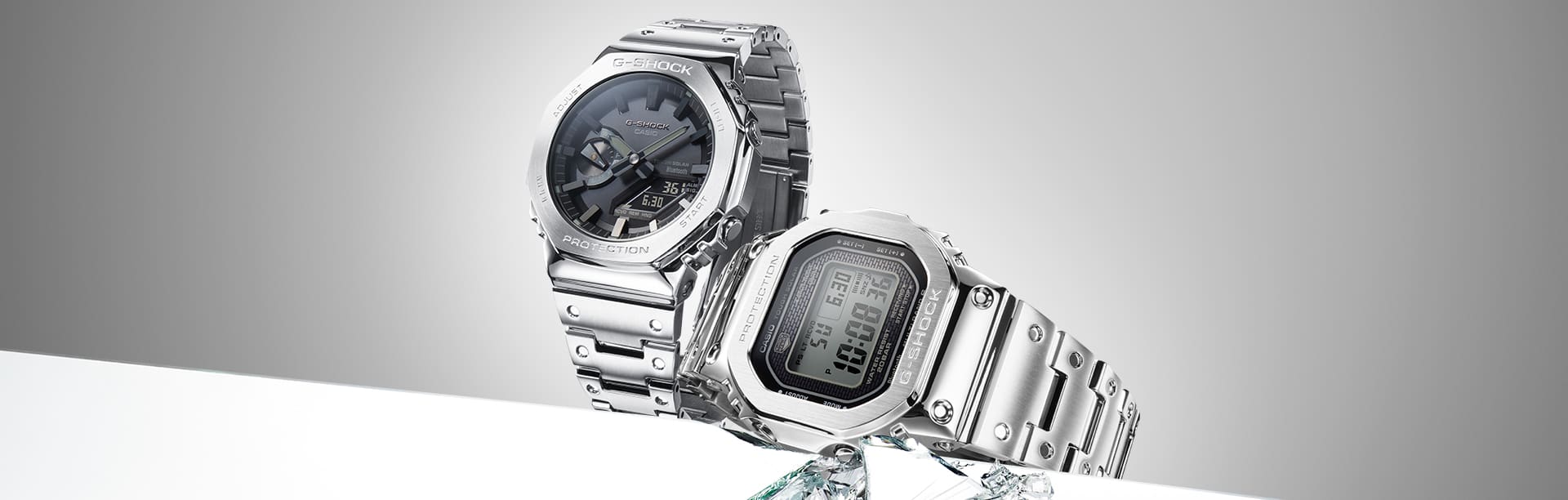 From left: G-SHOCK Full Metal GMB2100, GMWB5000 affordable luxury  watches denoting  style