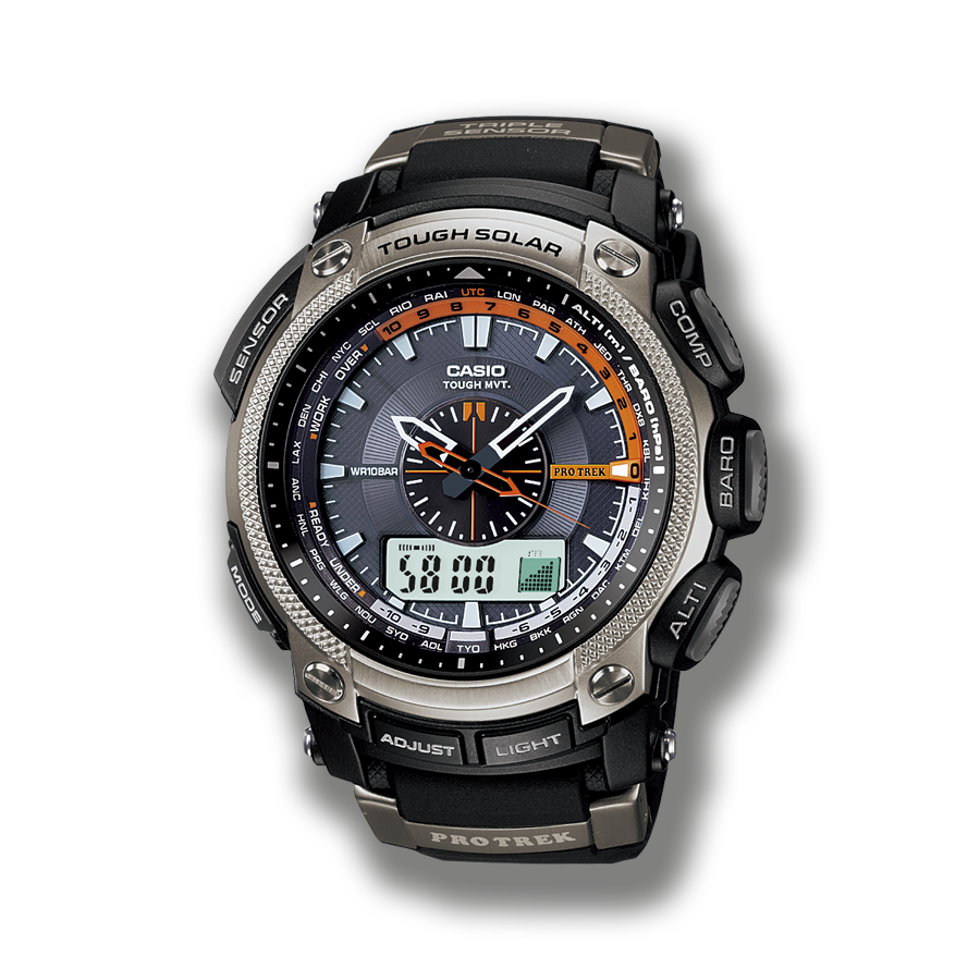 PRW-5000, ra mắt năm 2010: PRO TREK đầu tiên có màn hình kim hiển thị các giá trị cảm biến