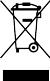 durchgestrichene Mülltonne