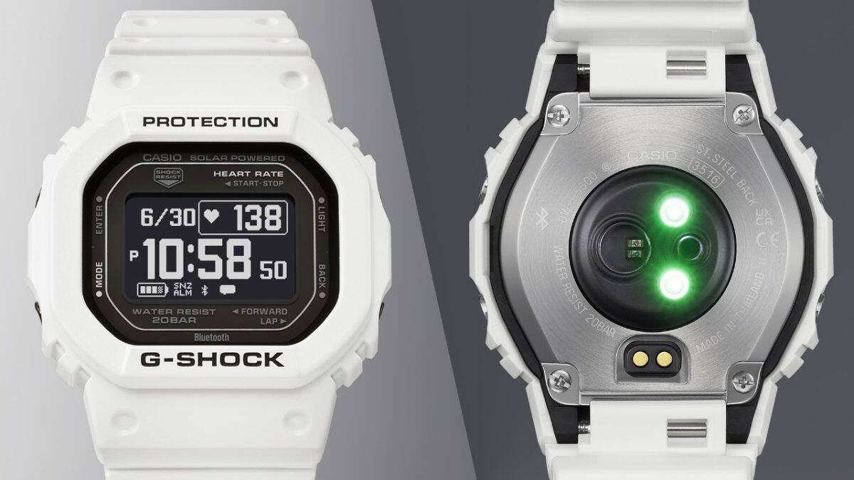 DW-H5600-7 Le design emblématique de la première G-SHOCK, désormais équipée d'un moniteur de fréquence cardiaque #5