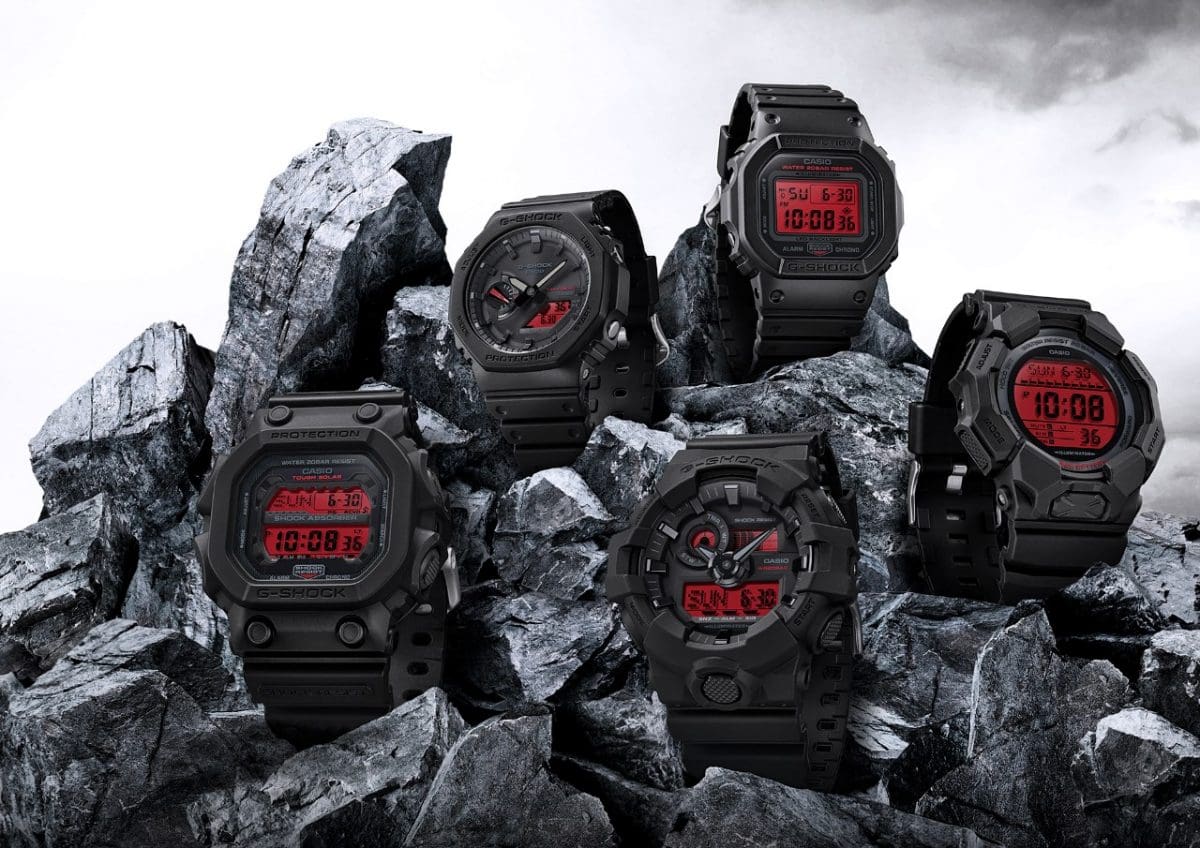 From left: GX-56BBR-1, GA-B2100BBR-1A, GA-700BBR-1A, DW-5600BBR-1, GD-010BBR-1 #3