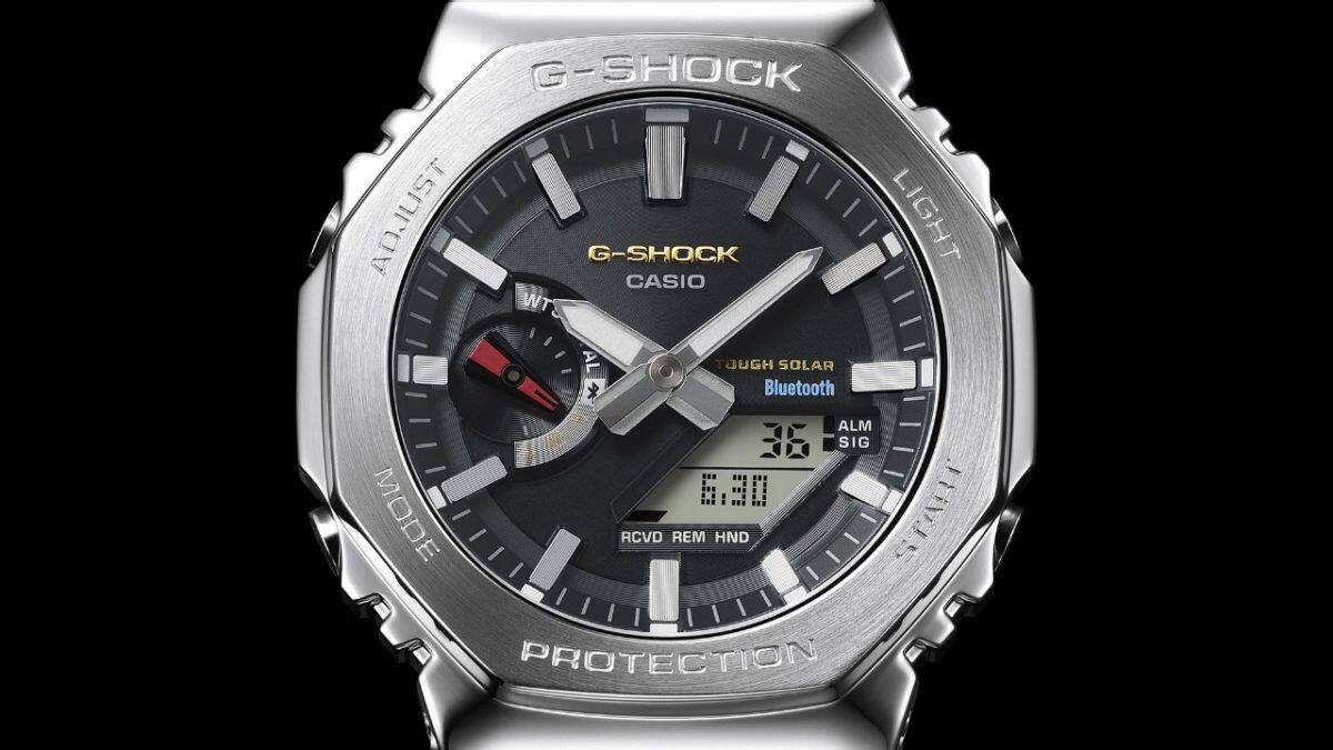 GM-B2100SD-1C Montre analogique avec lunette octogonale reprenant les couleurs symboliques de la G-SHOCK originale #3