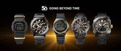 CASIO WATCH 50TH ANNIVERSARY From left: BGD-S565ZE-1, GMC-B2100ZE-1A, TRN-50ZE-1A, EFS-S640ZE-1A, PRW-6900ZE-1 #15