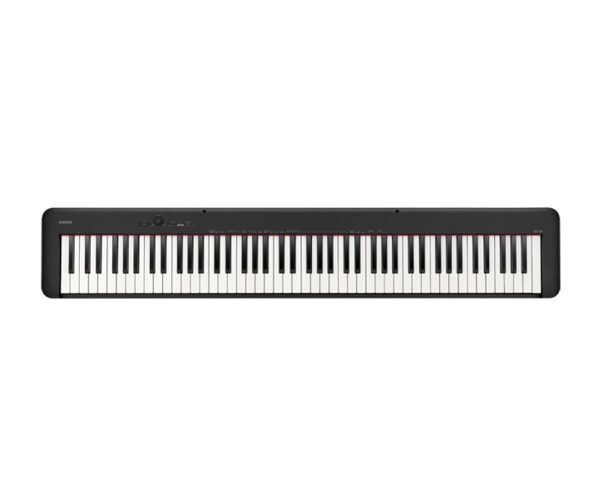 Gesamtansicht CASIO CDP-S100 Compact Digital Piano in Schwarz. 