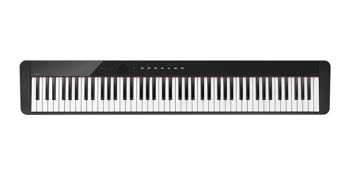 Ansicht CASIO Digitalpiano Privia PX-S1000 in Schwarz von oben.