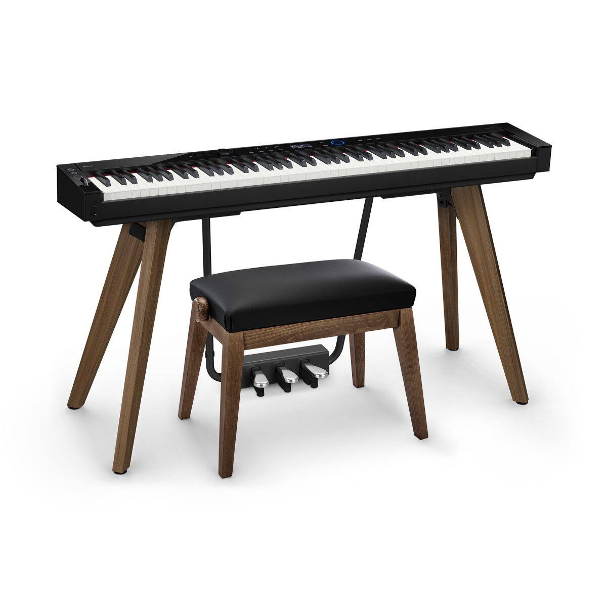 Gesamtansicht CASIO PRIVIA PX-S7000 Digitalpiano in Schwarz.