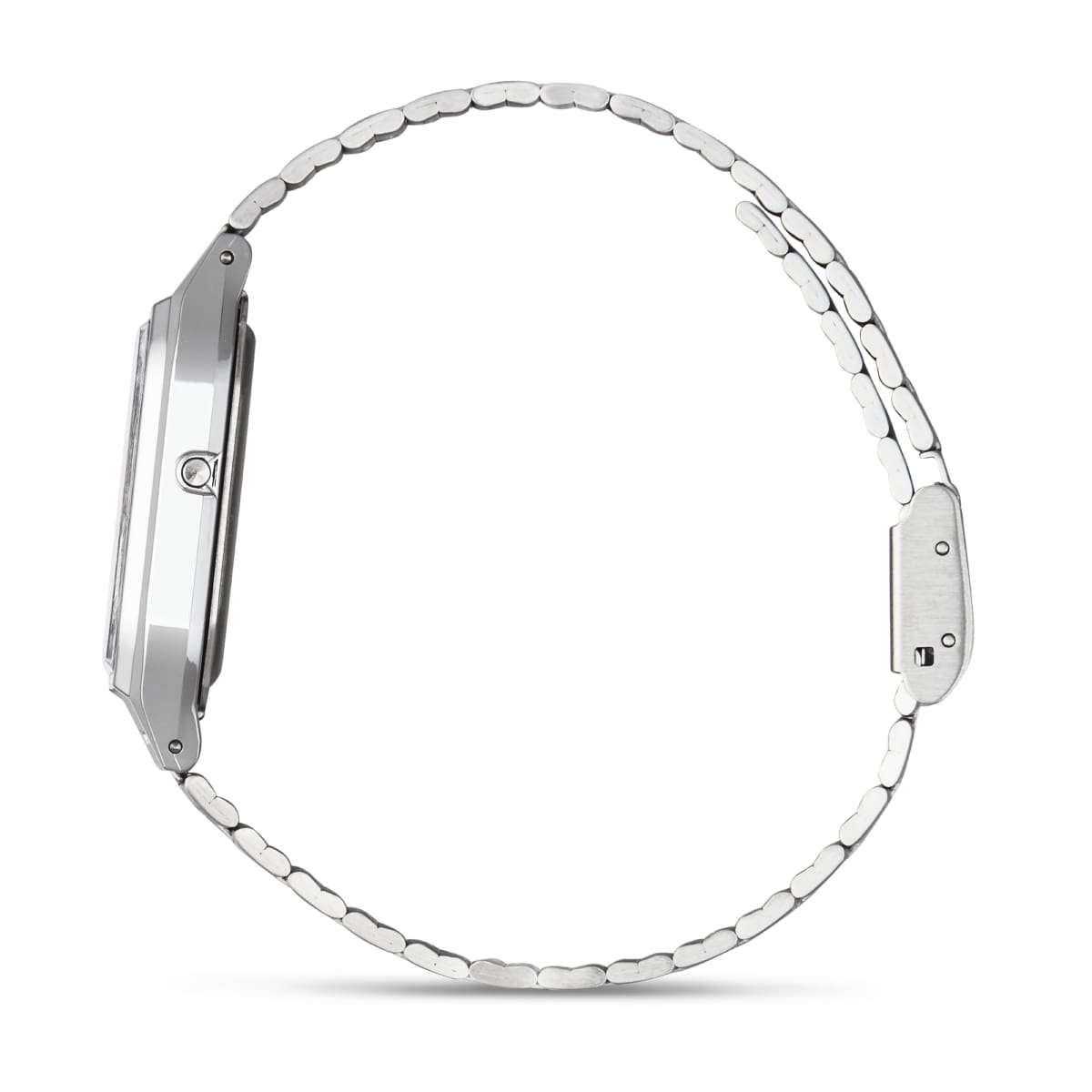 Seitliche Ansicht der AQ-230A-7DMQ mit geschlossenem Armband