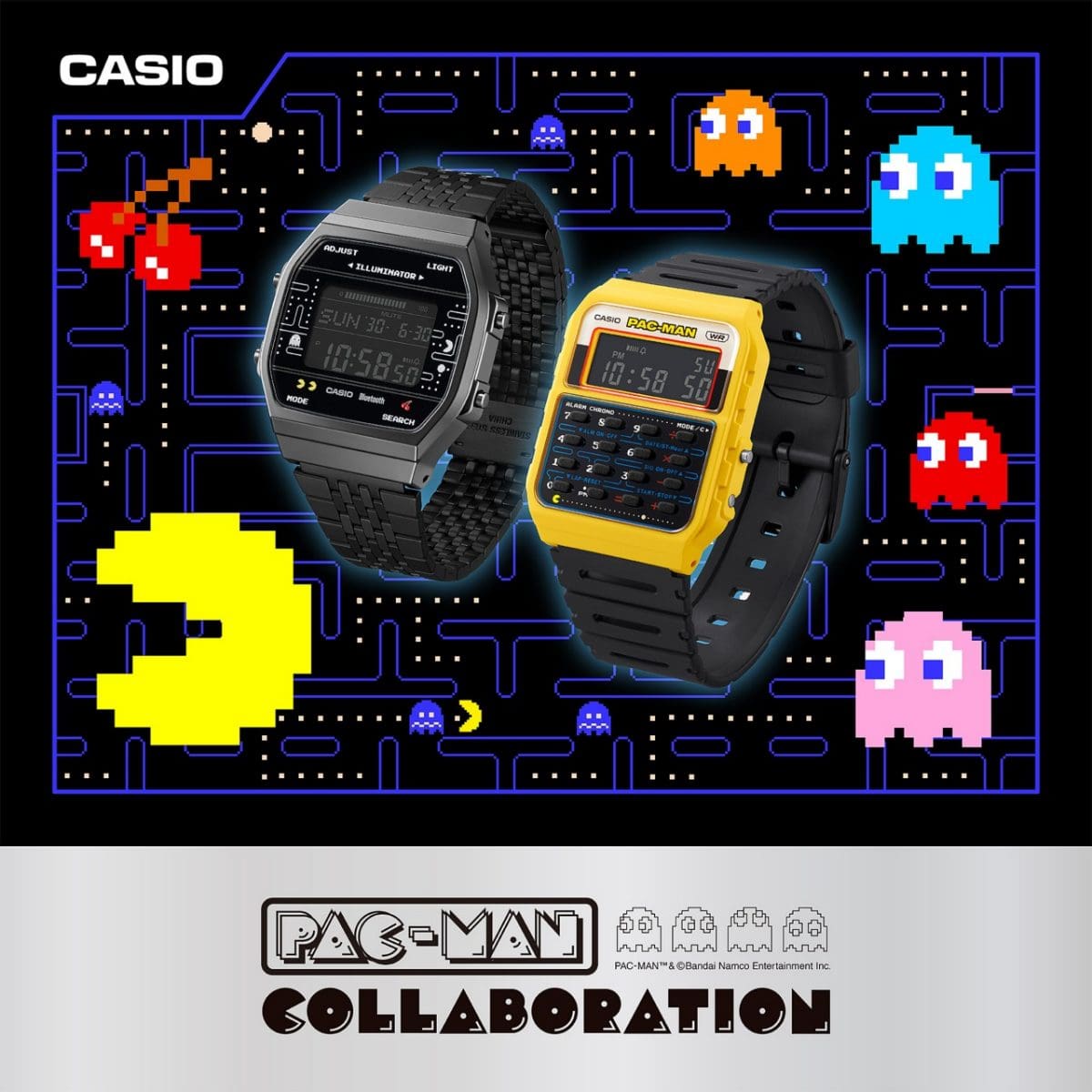 Von links: ABL-100WEPC-1B, CA-53WPC-1B vor Pacman Illustrationen 