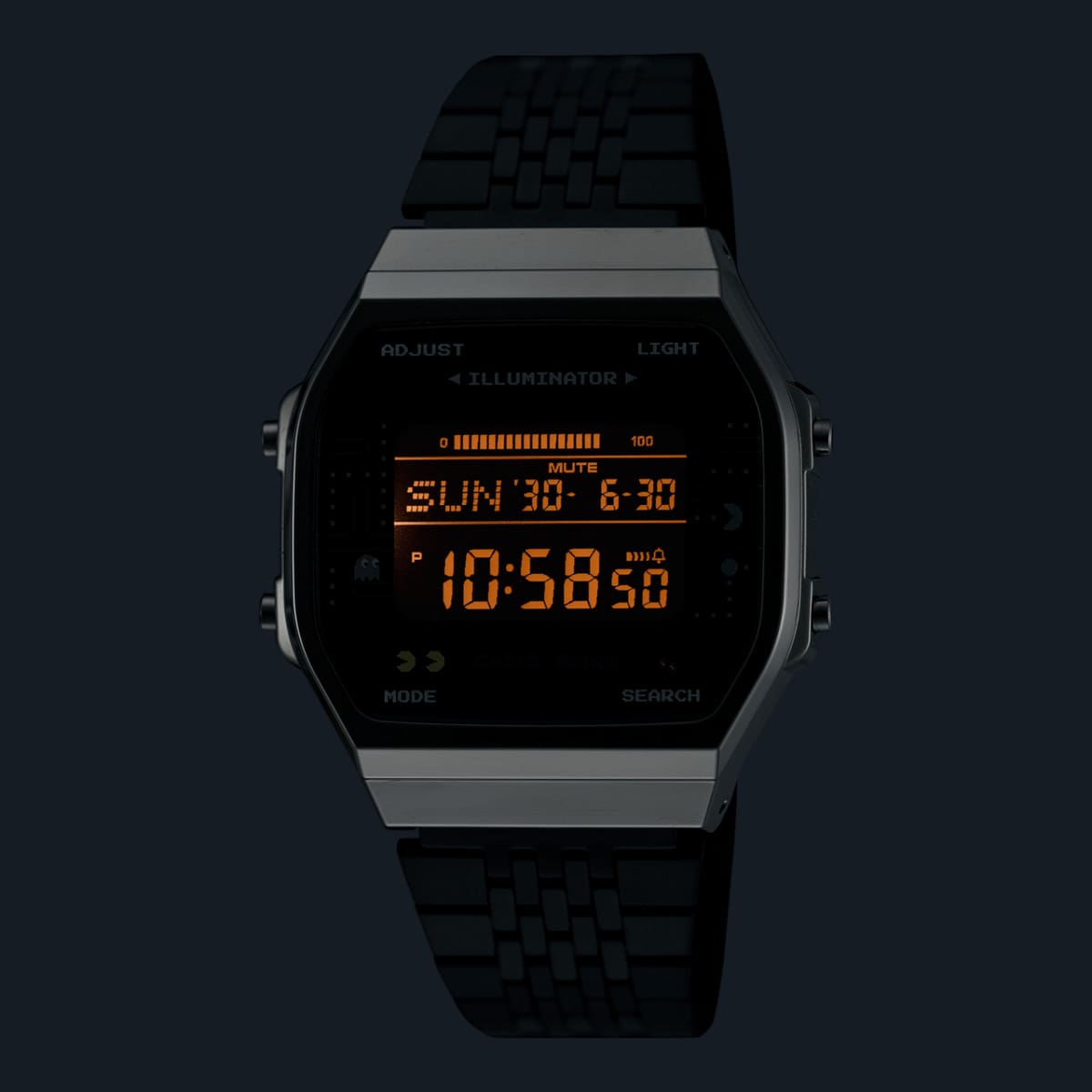 Orangene LED-Beleuchtung der ABL-100WEPC-1B Armbanduhr
