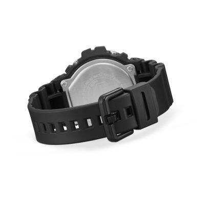 Rückansicht der G-SHOCK Armbanduhr DW-6900U-1 mit Armband und Verschluss.