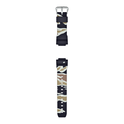 Ersatzarmband Tiger Camouflage mit undurchsichtigem Finish und silberner Schließe