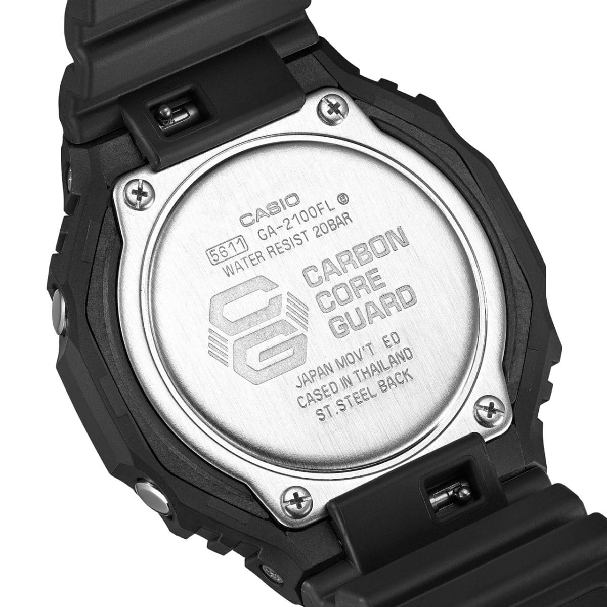 GA-2100FL-1A: Gravur auf der Rückseite