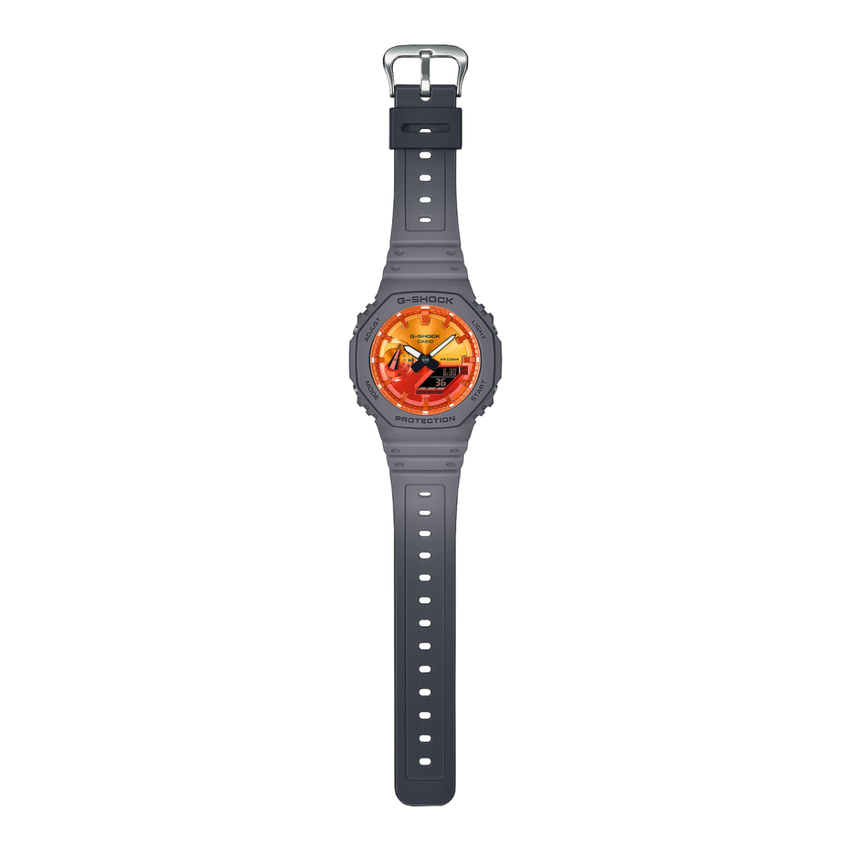 Komplette Ansicht der GA-2100FL-8A Armbanduhr von G-SHOCK 