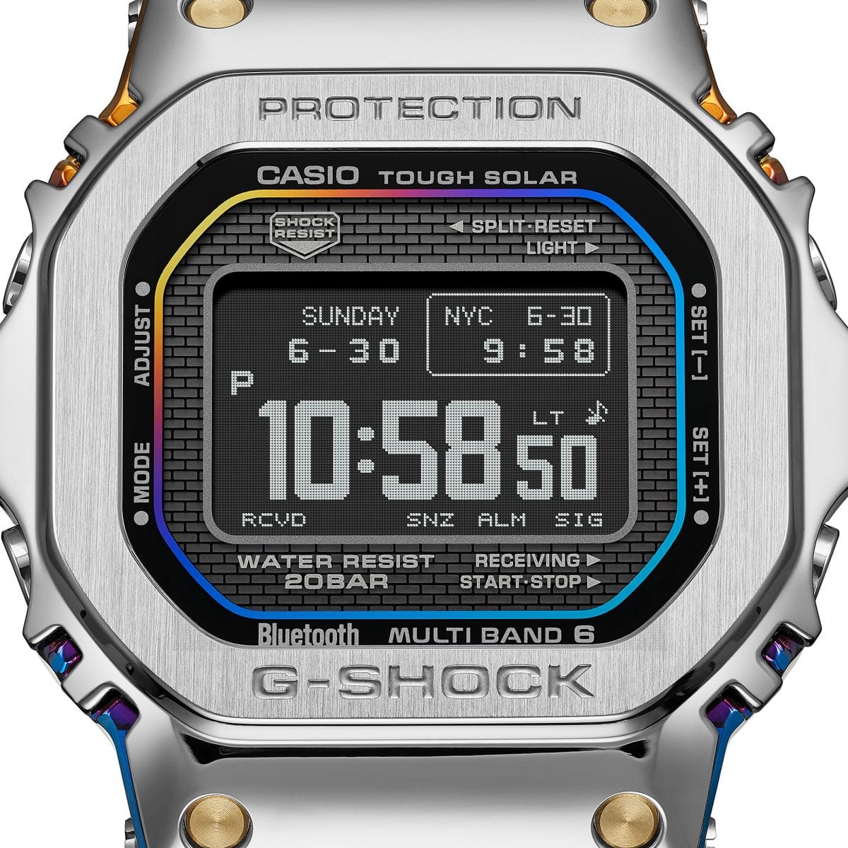 GMW-BZ5000RC-1 Main Display Font: Standard, Type A: Dual time display