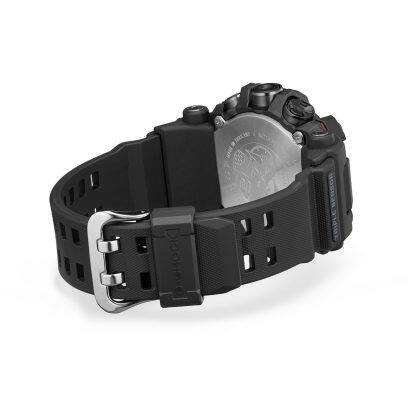 Die geschlossene Armbanduhr GW-9500MEC-1 in einer Ansicht von hinten, so dass Armband und Armbandverschluss gut sichtbar sind