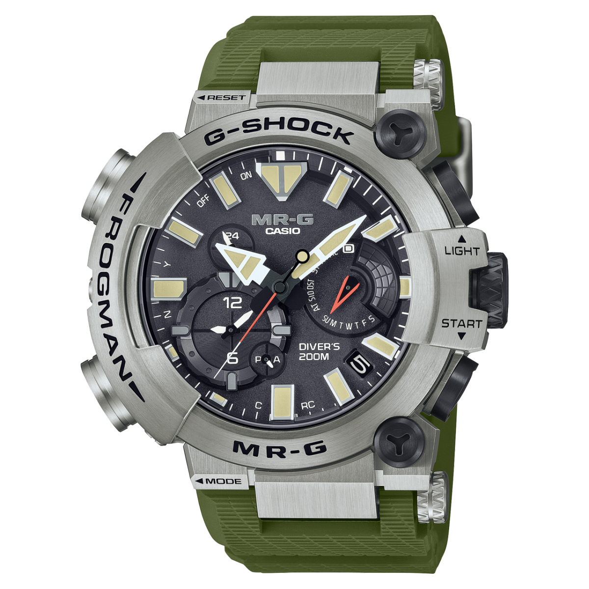 Frontansicht der MRG-BF1000RG-3ADR mit grünem Armband