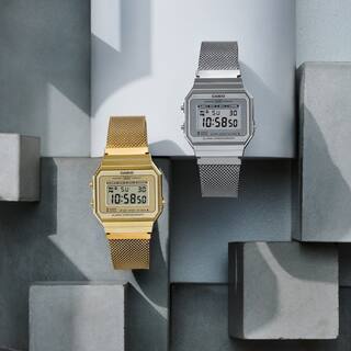 Relógio Casio Vintage A700WEVG-9ADF Dourado - Design Slim Unissex - Garantia 12 Meses