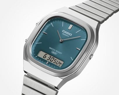 AQ-240E-3A: Estilo retrô-moderno com brilho atemporal 